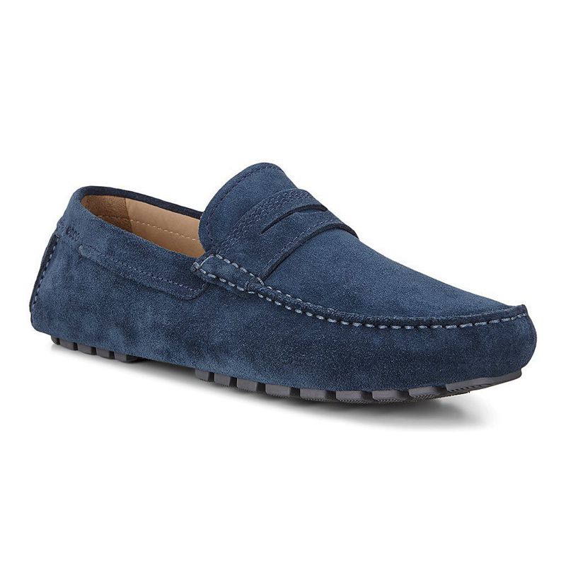 Zapatos Slip-On Ecco Dynamic Moc 2.0 Para Hombre,Azules,302189-HRA